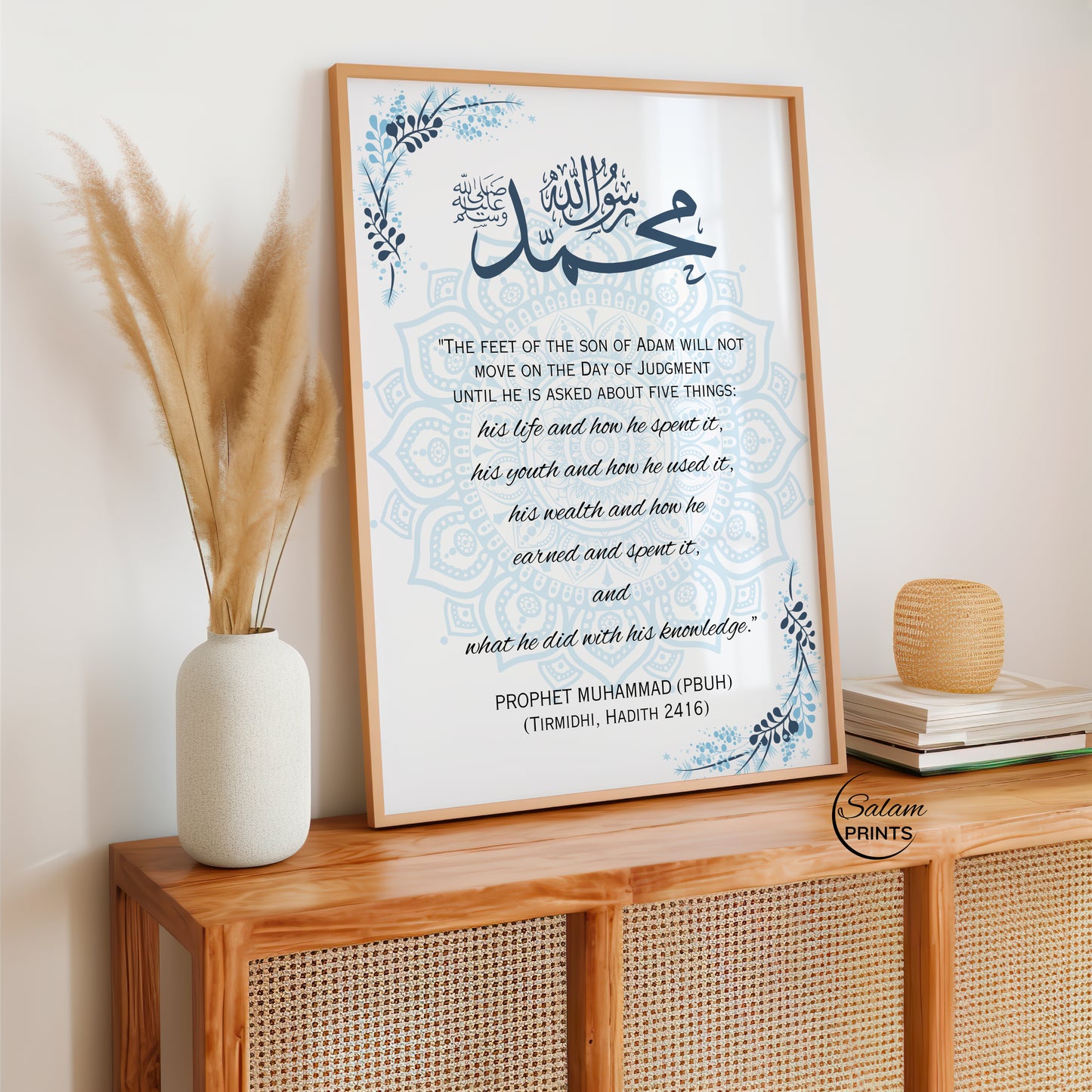 Hadith Floral Wall Art - Islamic Wall Art