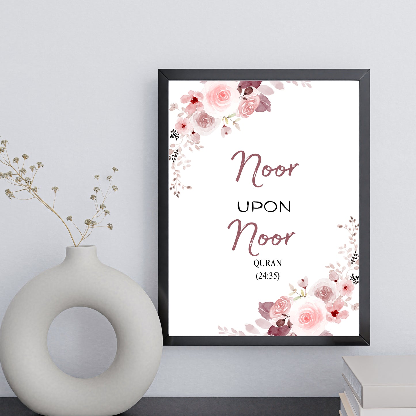 Noor Upon Noor – Islamic Wall Art | Light Upon Light Quran Verse wall art